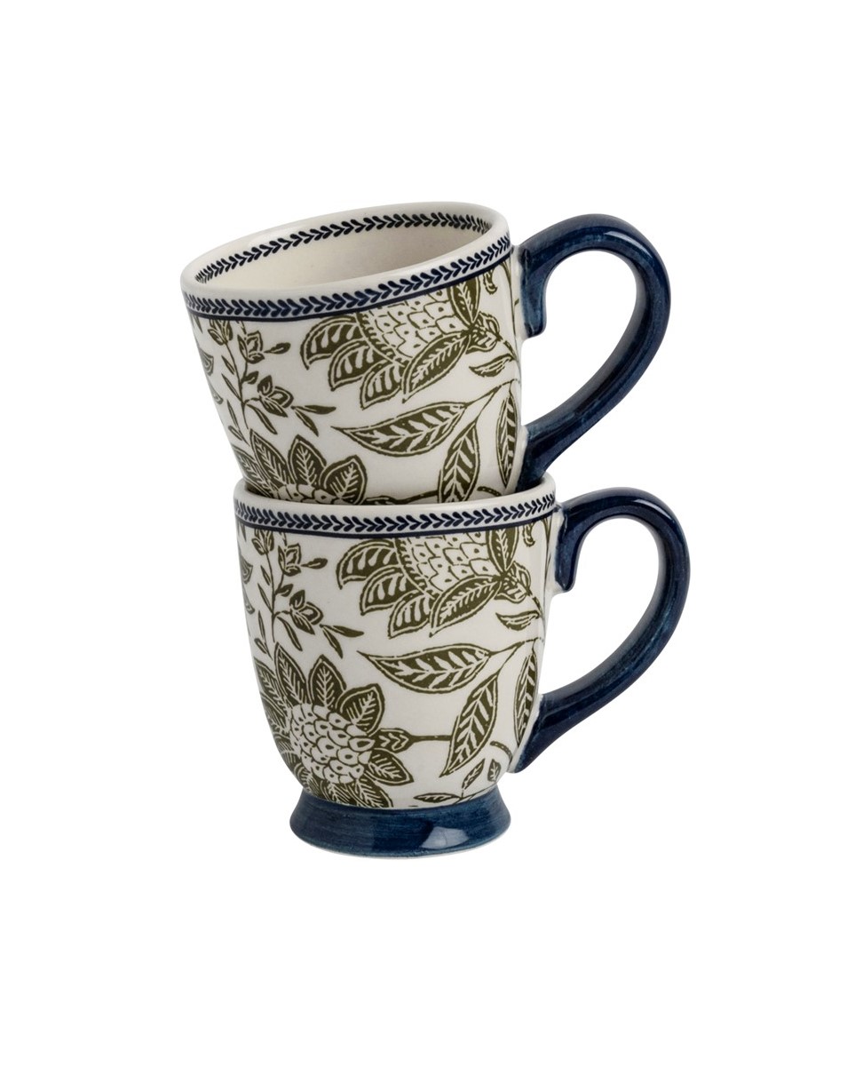 Набір 2-х чашок з зеленим квітковим принтом Hedingham Giftset 2 Minimugs Blue Sage 200 мл